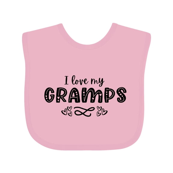 Inktastic I Love My Gramps with Hearts Boys or Girls Baby Bib