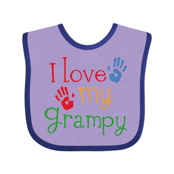 Inktastic I Love My Grampy Grandchild Boys or Girls Baby Bib