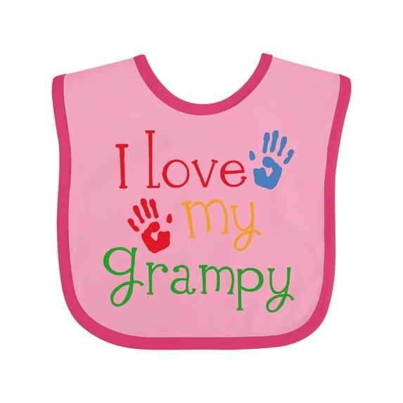 Inktastic I Love My Grampy Grandchild Boys or Girls Baby Bib