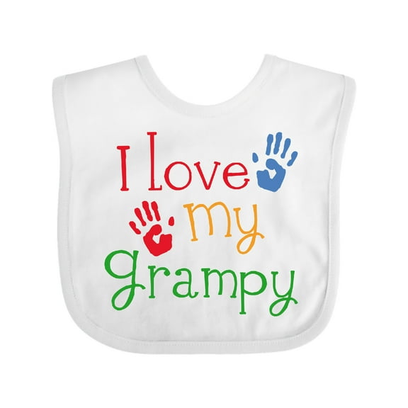 Inktastic I Love My Grampy Grandchild Boys or Girls Baby Bib