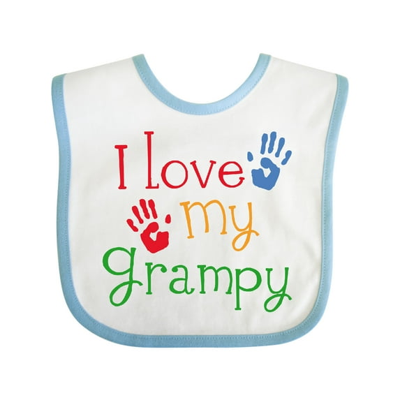 Inktastic I Love My Grampy Grandchild Boys or Girls Baby Bib