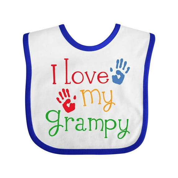 Inktastic I Love My Grampy Grandchild Boys or Girls Baby Bib