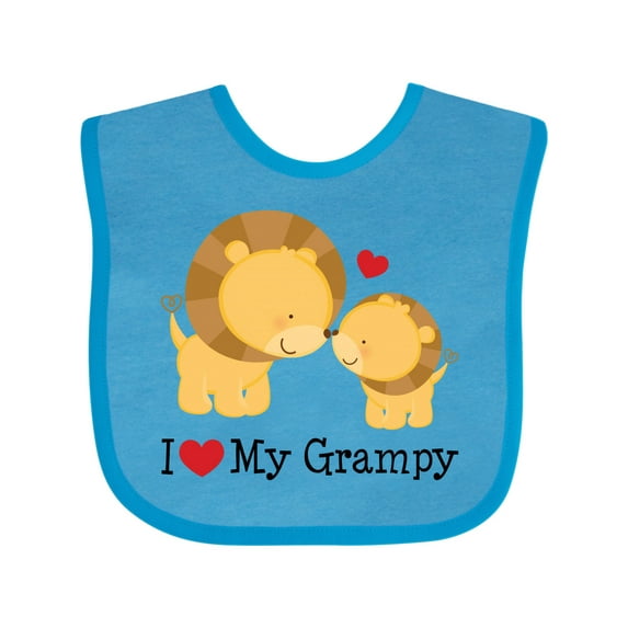 Inktastic I Love My Grampy Grandkids Boys or Girls Baby Bib