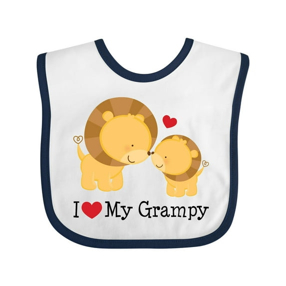 Inktastic I Love My Grampy Grandkids Boys or Girls Baby Bib