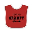 thumbnail image 1 of Inktastic I Love My Grampy with Arrow Boys or Girls Baby Bib, 1 of 4