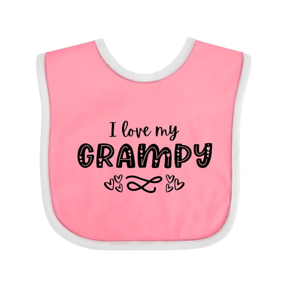 Inktastic I Love My Grampy with Hearts Boys or Girls Baby Bib