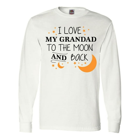 Inktastic I Love My Grandad To The Moon and Back Long Sleeve T-Shirt