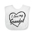 thumbnail image 1 of Inktastic I Love My Grandad in Black Chalk Heart Boys or Girls Baby Bib, 1 of 4