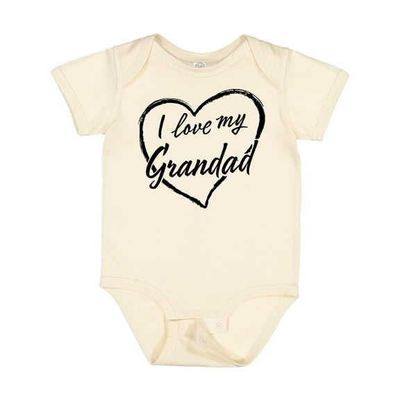 Inktastic I Love My Grandad in Black Chalk Heart Boys or Girls Baby Bodysuit