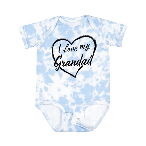 Inktastic I Love My Grandad in Black Chalk Heart Boys or Girls Baby Bodysuit