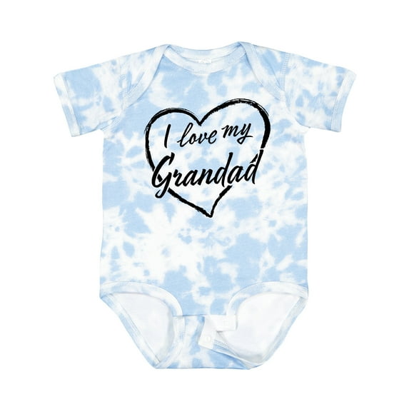 Inktastic I Love My Grandad in Black Chalk Heart Boys or Girls Baby Bodysuit