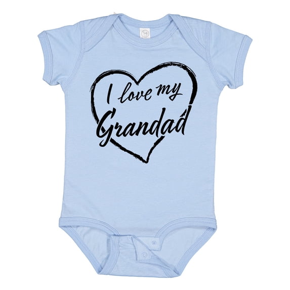 Inktastic I Love My Grandad in Black Chalk Heart Boys or Girls Baby Bodysuit