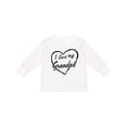thumbnail image 1 of Inktastic I Love My Grandad in Black Chalk Heart Boys or Girls Long Sleeve Toddler T-Shirt, 1 of 5