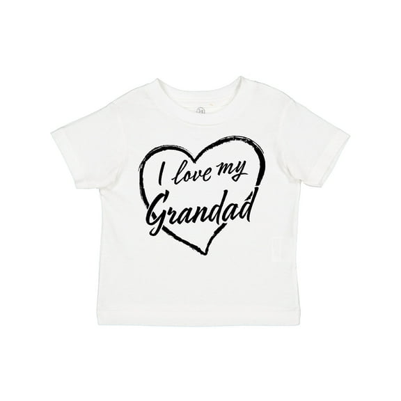 Inktastic I Love My Grandad in Black Chalk Heart Boys or Girls Toddler T-Shirt