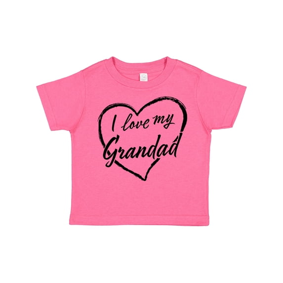 Inktastic I Love My Grandad in Black Chalk Heart Boys or Girls Toddler T-Shirt