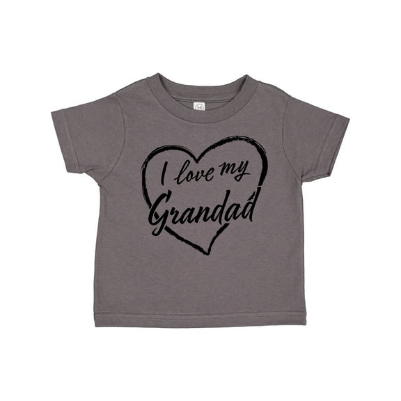 Inktastic I Love My Grandad in Black Chalk Heart Boys or Girls Toddler T-Shirt