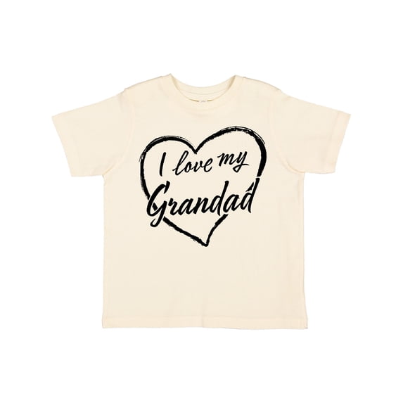 Inktastic I Love My Grandad in Black Chalk Heart Boys or Girls Toddler T-Shirt
