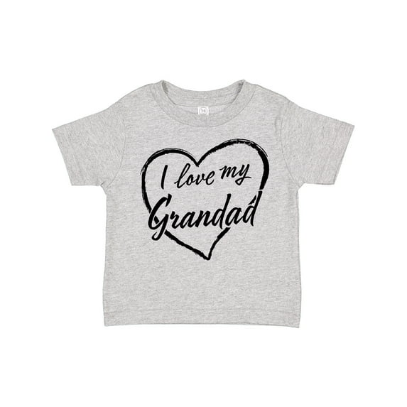 Inktastic I Love My Grandad in Black Chalk Heart Boys or Girls Toddler T-Shirt
