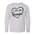 thumbnail image 1 of Inktastic I Love My Grandad in Black Chalk Heart Long Sleeve Youth T-Shirt, 1 of 5