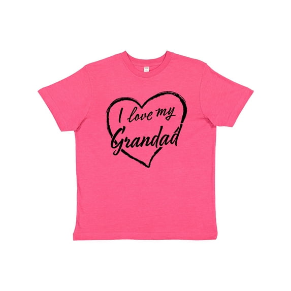 Inktastic I Love My Grandad in Black Chalk Heart Youth T-Shirt