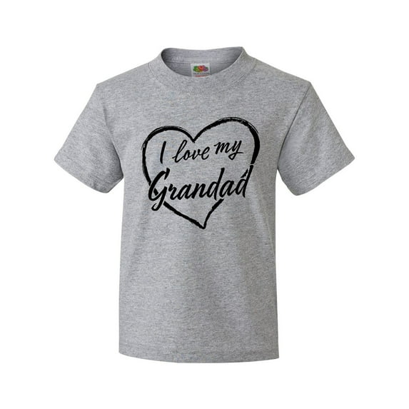 Inktastic I Love My Grandad in Black Chalk Heart Youth T-Shirt