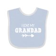 thumbnail image 1 of Inktastic I Love My Grandad with Arrow Boys or Girls Baby Bib, 1 of 4