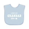 thumbnail image 1 of Inktastic I Love My Grandad with Arrow Boys or Girls Baby Bib, 1 of 4
