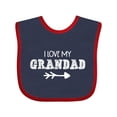 thumbnail image 1 of Inktastic I Love My Grandad with Arrow Boys or Girls Baby Bib, 1 of 4