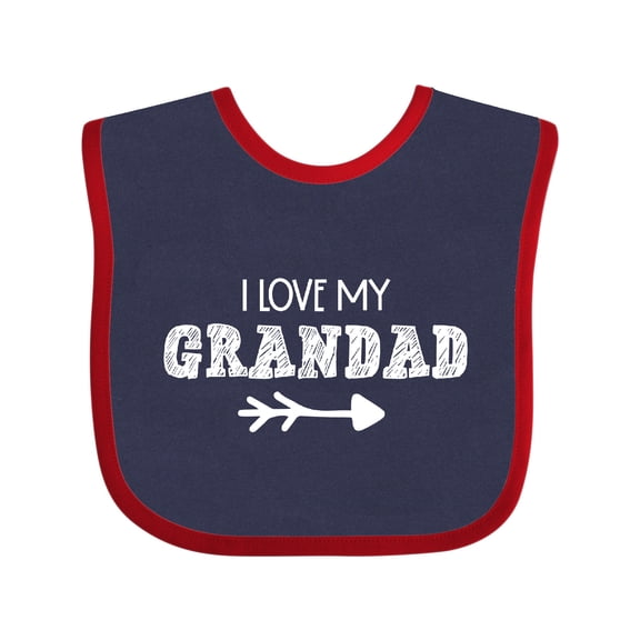 Inktastic I Love My Grandad with Arrow Boys or Girls Baby Bib