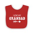 thumbnail image 1 of Inktastic I Love My Grandad with Arrow Boys or Girls Baby Bib, 1 of 4