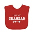 thumbnail image 1 of Inktastic I Love My Grandad with Arrow Boys or Girls Baby Bib, 1 of 4