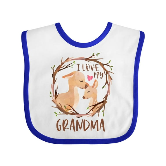 Inktastic I Love My Grandma Boys or Girls Baby Bib