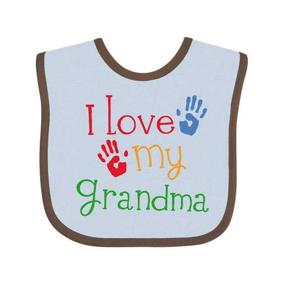 Inktastic I Love My Grandma Boys or Girls Baby Bib