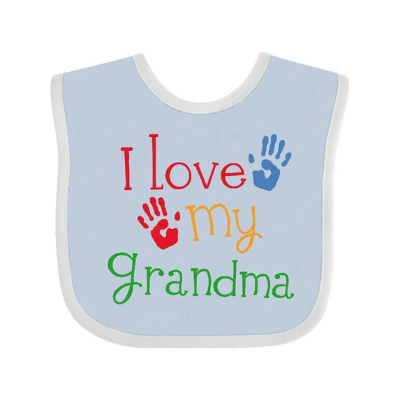 Inktastic I Love My Grandma Boys or Girls Baby Bib