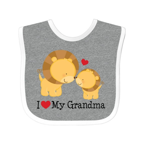 Inktastic I Love My Grandma Boys or Girls Baby Bib