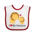 thumbnail image 1 of Inktastic I Love My Grandma Boys or Girls Baby Bib, 1 of 4