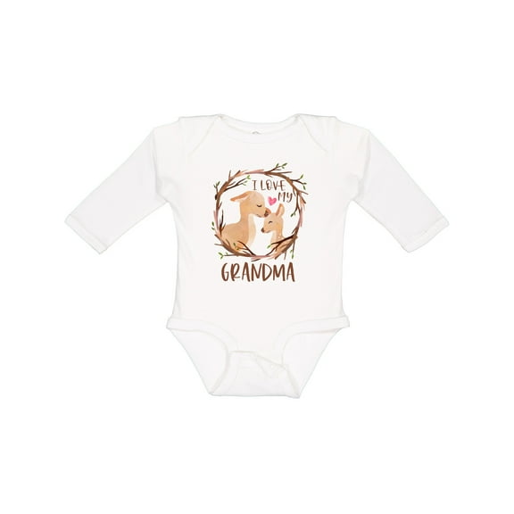 Inktastic I Love My Grandma Boys or Girls Long Sleeve Baby Bodysuit