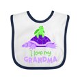 thumbnail image 1 of Inktastic I Love My Grandma Cute Turtle Family Boys or Girls Baby Bib, 1 of 4