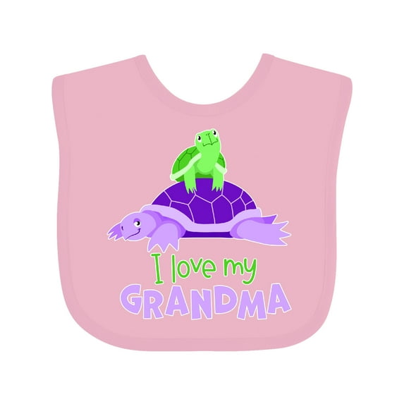 Inktastic I Love My Grandma Cute Turtle Family Boys or Girls Baby Bib