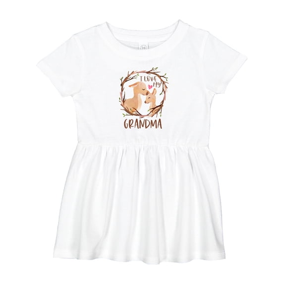 Inktastic I Love My Grandma Girls Baby Dress