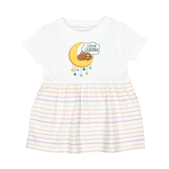 Inktastic I Love My Grandma Girls Baby Dress