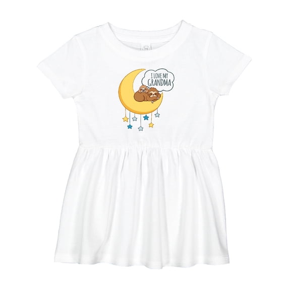 Inktastic I Love My Grandma Girls Baby Dress
