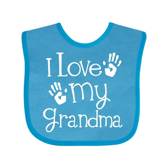 Inktastic I Love My Grandma Grandchild Boys or Girls Baby Bib