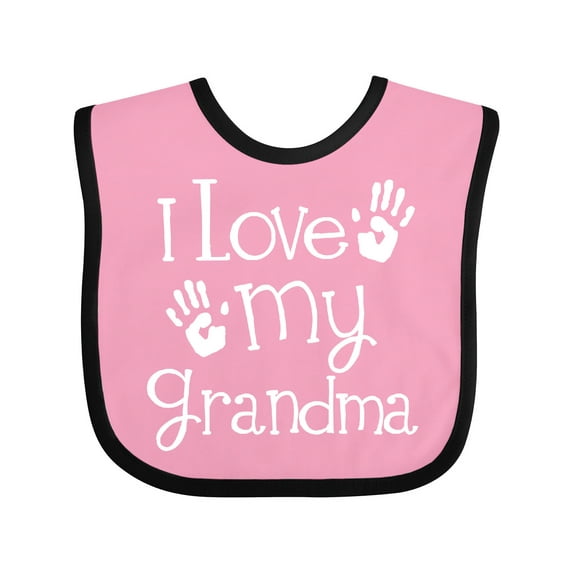 Inktastic I Love My Grandma Grandchild Boys or Girls Baby Bib