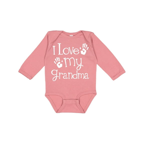 Inktastic I Love My Grandma Grandchild Gift Boys or Girls Long Sleeve Baby Bodysuit