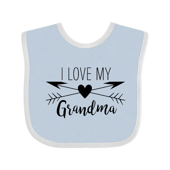 Inktastic I Love My Grandma Heart and Arrows Boys or Girls Baby Bib