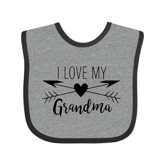 Inktastic I Love My Grandma Heart and Arrows Boys or Girls Baby Bib