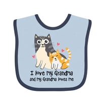 Inktastic I Love My Grandma Loves Me Cat Boys or Girls Baby Bib