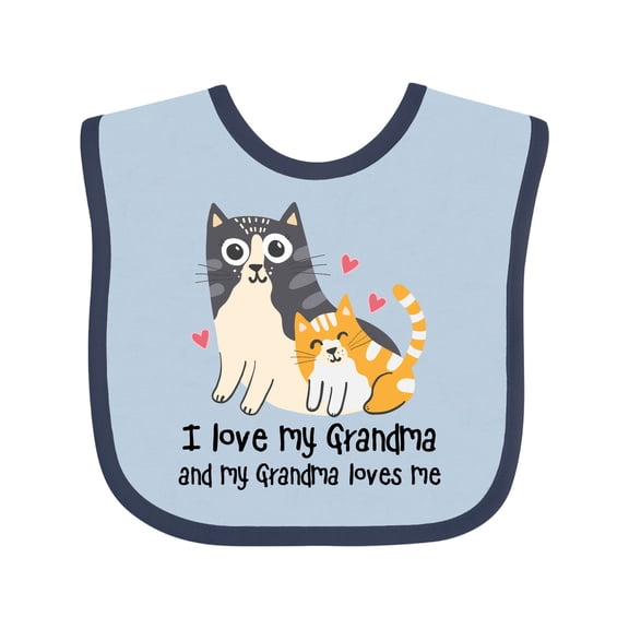 Inktastic I Love My Grandma Loves Me Cat Boys or Girls Baby Bib
