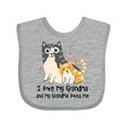 thumbnail image 1 of Inktastic I Love My Grandma Loves Me Cat Boys or Girls Baby Bib, 1 of 4